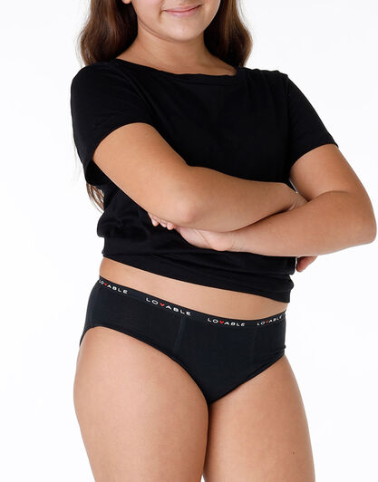 Slip da Ciclo per Adolescenti MY FIRST PERIOD PANTIES, flusso Medio, Nero, , LOVABLE