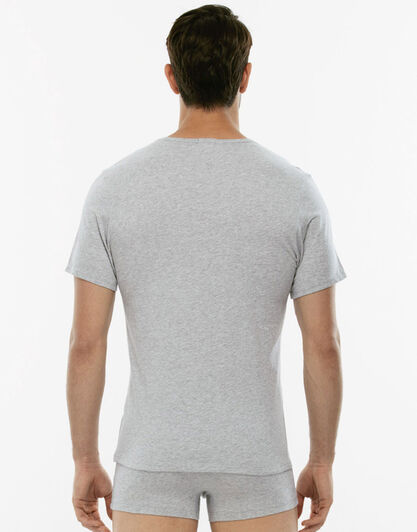 T-shirt girocollo 100% Pure Cotton grigio melange in cotone-LOVABLE