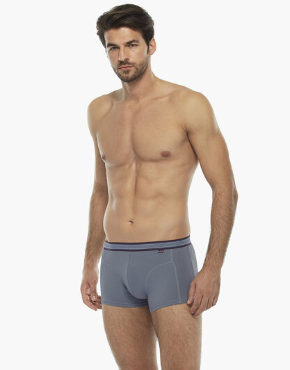 Boxer grigio chiaro, in cotone elasticizzato, con elastico jacquard in vita , , LOVABLE