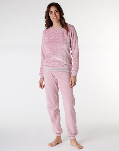 Homewear in pelliccetta e pile, rosa polvere, , LOVABLE