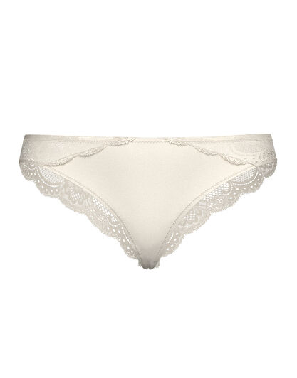 Brasiliano Trendy Lurex in microfibra e pizzo, bianco latte,  Brasiliano Trendy Lurex in microfibra e pizzo, bianco latte, , LOVABLE