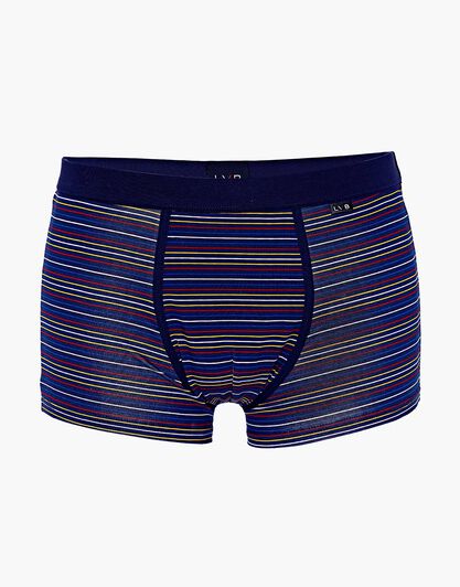 Boxer uomo in cotone elasticizzato, blu navy a righe, , LOVABLE