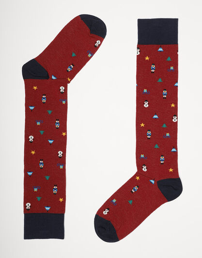 Calza in cotone, tema natalizio, , LOVABLE