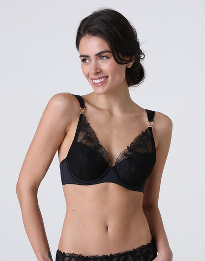 Reggiseno Vela Imbottito con Ferretto L'Elegance in pizzo, nero, , LOVABLE