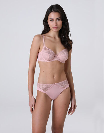 Reggiseno con Ferretto Flowery Lace in pizzo, rosa vintage, , LOVABLE