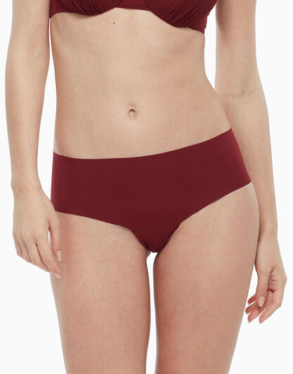 Culotte bordeaux, in microfibra con vita e sgambatura invisibili tagliate al vivo, , LOVABLE