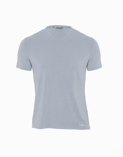 T-shirt uomo con scollo a v in micromodal, grigio chiaro, , LOVABLE
