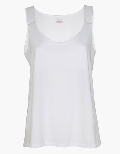 Canotta spalla larga Basic Soul in cotone, bianco, , LOVABLE