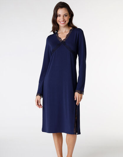 Camicia da notte in jersey, blu, , LOVABLE