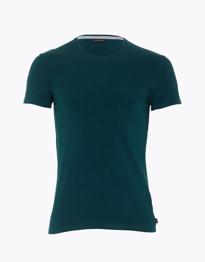 T-Shirt girocollo verde scuro in cotone elasticizzato , , LOVABLE