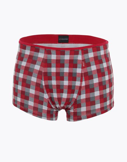 Short rosso stampato in cotone elasticizzato, , LOVABLE