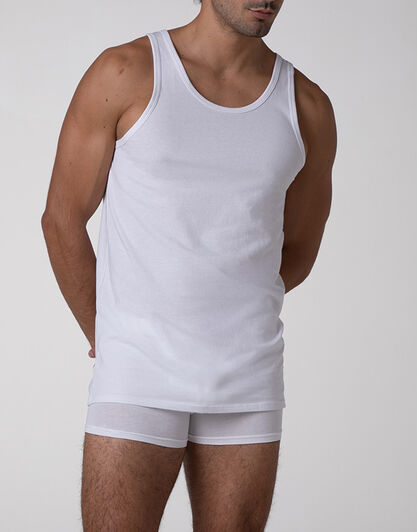 Canotta girocollo Cool Sensation in Stretch Cotton, bianco,  Canotta girocollo Cool Sensation in Stretch Cotton, bianco, , LOVABLE