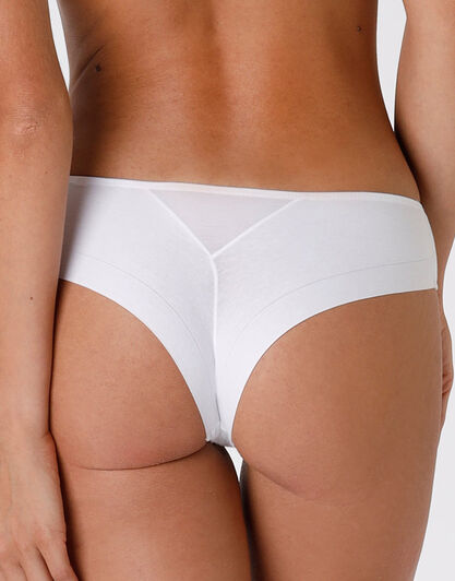 Culotte brasiliano Invisible Cotton bianco in cotone -LOVABLE