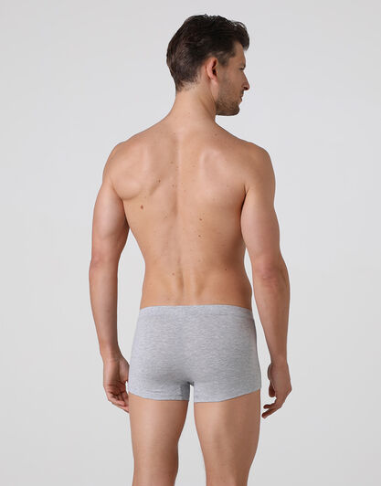 Short boxer Cotton Stretch grigio melange in cotone elasticizzato, , LOVABLE