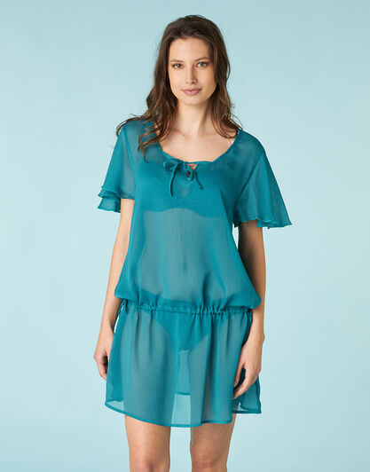 Abitino in chiffon, smeraldo, , LOVABLE
