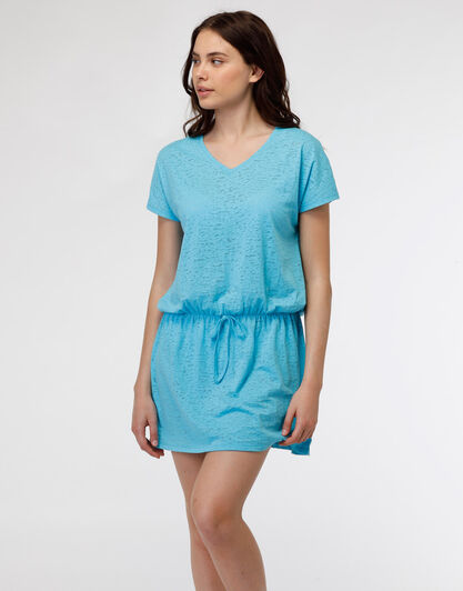 Abitino in jersey devoré, azzurro, , LOVABLE
