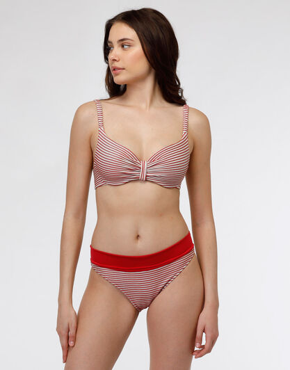 Costume reggiseno con ferretto Refined Jaquard, righe rosse, , LOVABLE