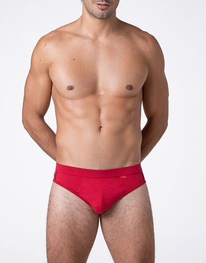 Slip Solid Red Xmas, rosso profilo check, , LOVABLE