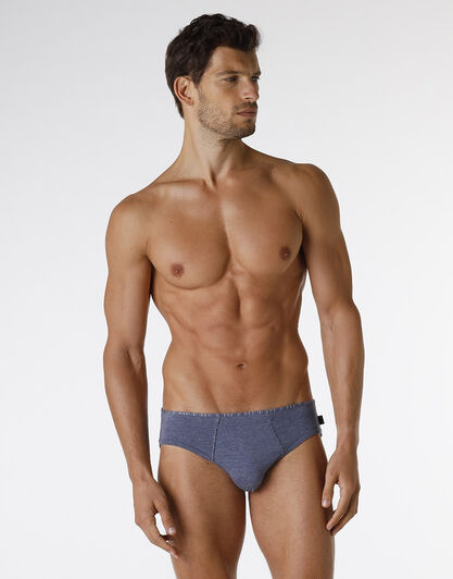 Slip Rephined Cotton Modal, blu melange, , LOVABLE