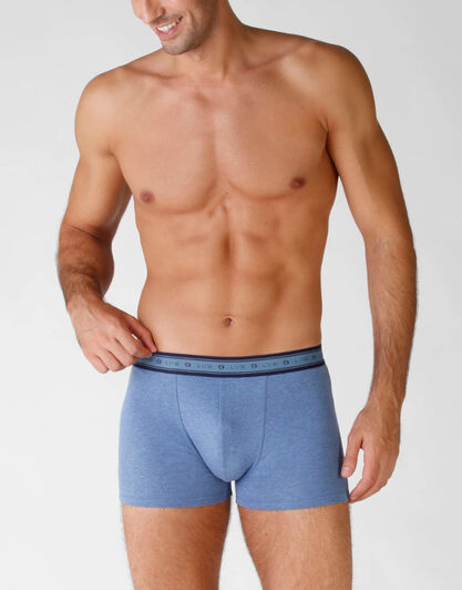 Boxer bipack uomo in cotone biologico, blu melange, , LOVABLE