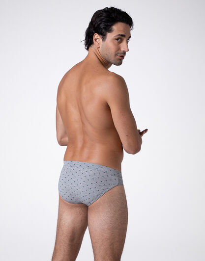Slip Classic Cotton Modal, grigio stampa alberi, , LOVABLE