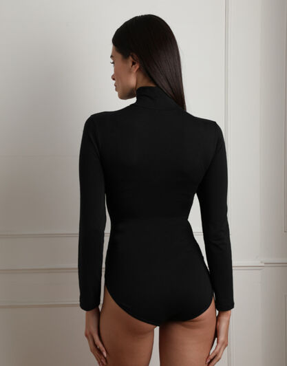 Body Manica Lunga Collo Alto Warm Sensation, nero, , LOVABLE