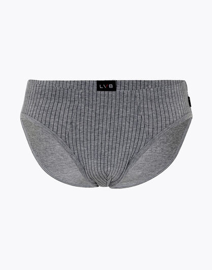 Slip uomo in cotone modal, stampa gessata grigio melange, , LOVABLE