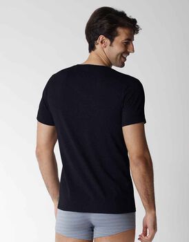 T-Shirt uomo a manica corta in cotone modal, blu navy, , LOVABLE