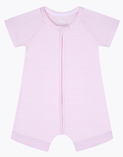 Pagliaccetto in cotone elasticizzato, tinto in filo rosa e bianco, , LOVABLE