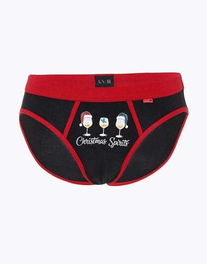 Slip uomo in cotone elasticizzato, stampa Christmas Spirits, , LOVABLE