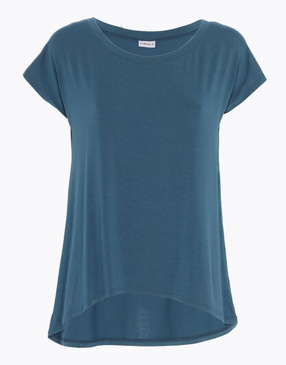 Maglia manica corta Basic Soul in modal, verde scuro, , LOVABLE
