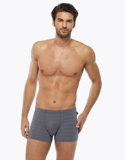 Boxer in micromodal, grigio scuro check, , LOVABLE