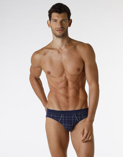 Bipack Slip Casual Stretch Cotton in cotone elasticizzato, azzurro polvere e blu navy, , LOVABLE