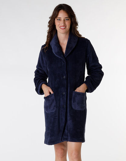 Vestaglia aperta stile pelliccia, blu, , LOVABLE