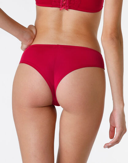 Brasiliano Glamour Lace in pizzo e microfibra, rosso, , LOVABLE