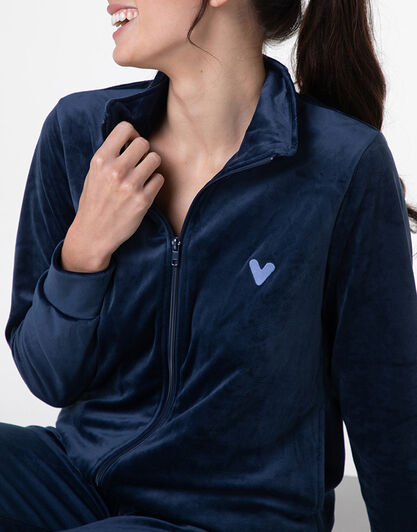 Homewear Aperto in Ciniglia, blu notte, , LOVABLE