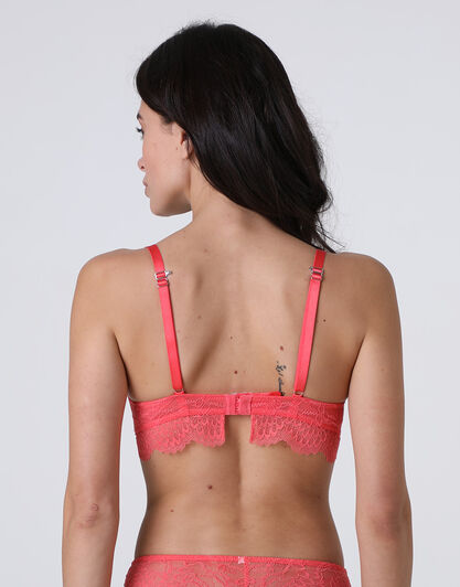 Reggiseno con ferretto push-up Galloon Lace in pizzo, corallo, , LOVABLE