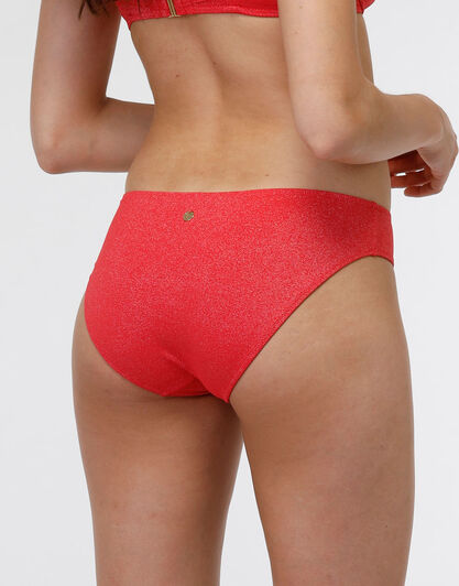 Costume slip midi in microfibra Plain Lurex, corallo, , LOVABLE