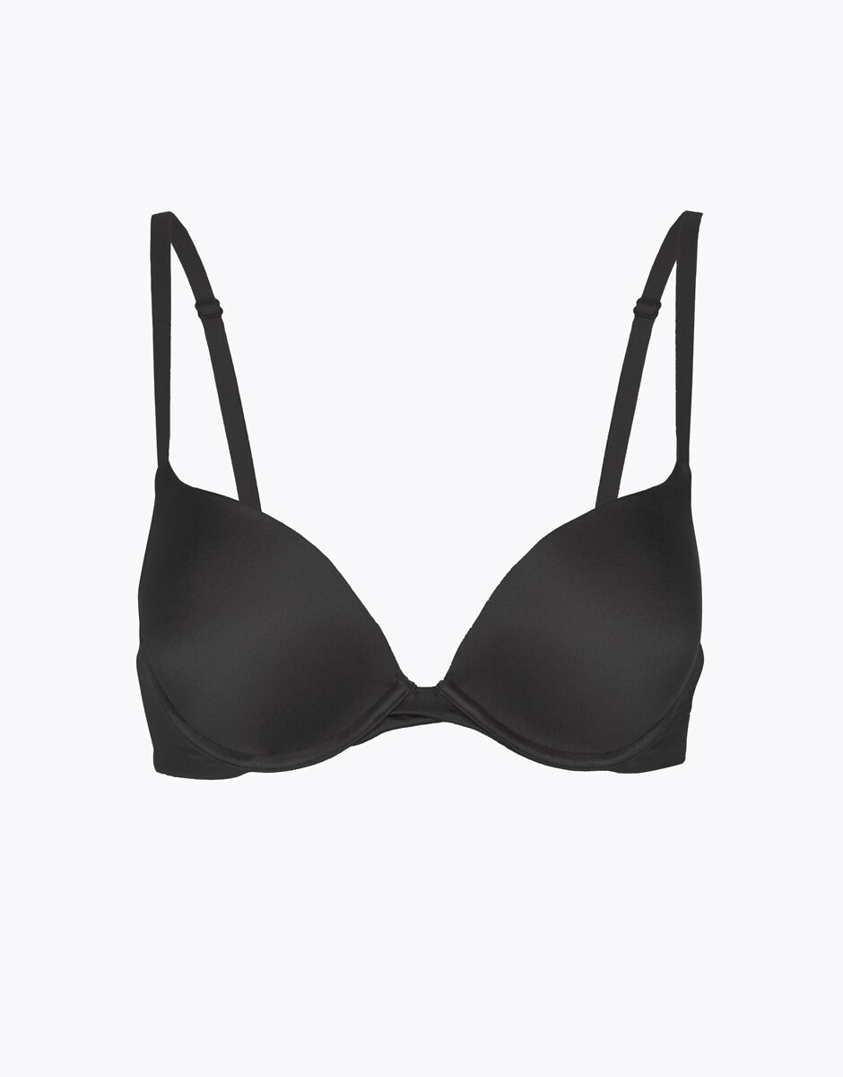 Reggiseno push up con ferretto Body Bliss in microfibra nero
