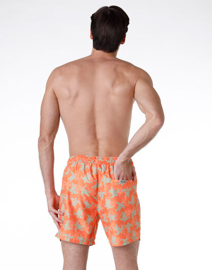Costume boxer in tessuto mano pesca, arancio stampato, , LOVABLE