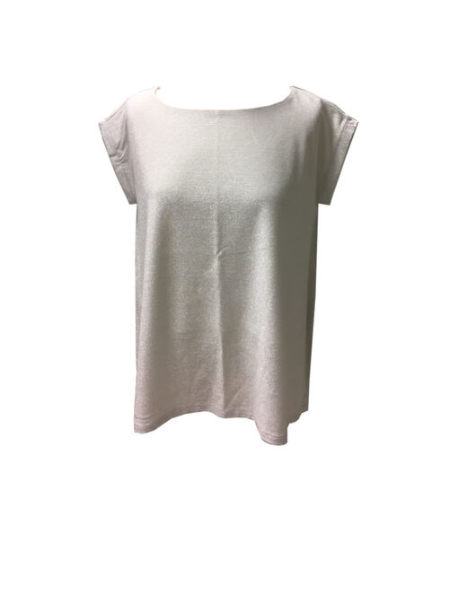 T Shirt Con Scollo A Barchetta Bianca