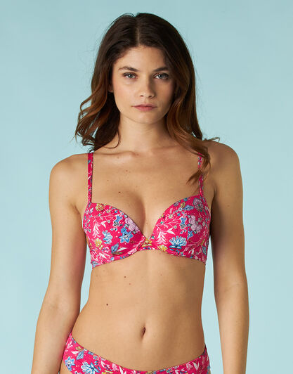 Costume reggiseno con ferretto imbottito Essential Micro in microfibra, magenta stampato, , LOVABLE