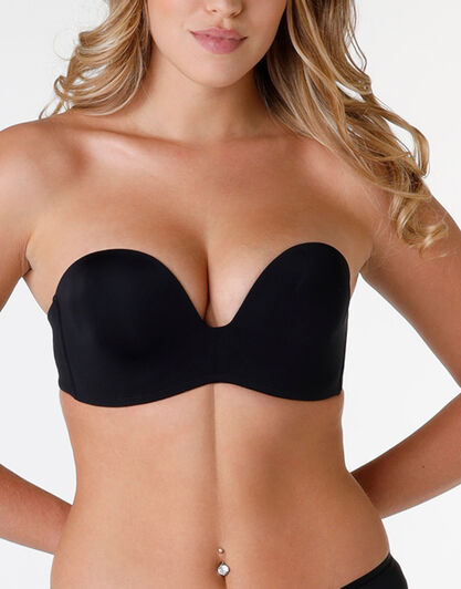 WONDERBRA Reggiseno Push-Up Ultimate Strapeless in microfibra, nero, , LOVABLE