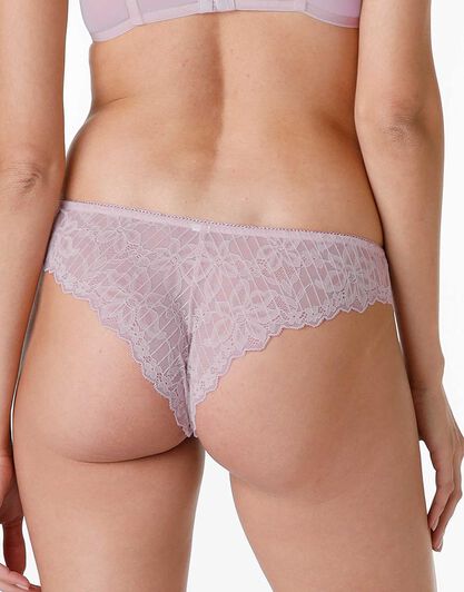 Brasiliano in pizzo e microfibra Striped Lace, rosa, , LOVABLE