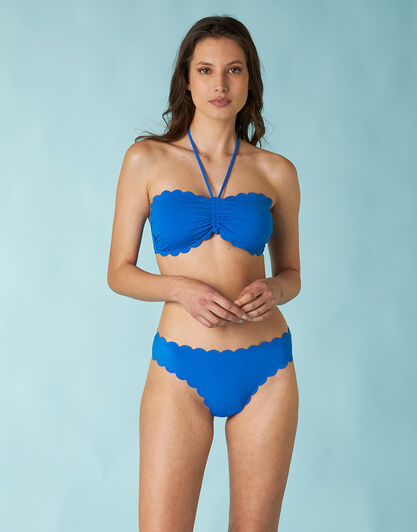 Costume brasiliano Scallop in microfibra, blu elettrico, , LOVABLE