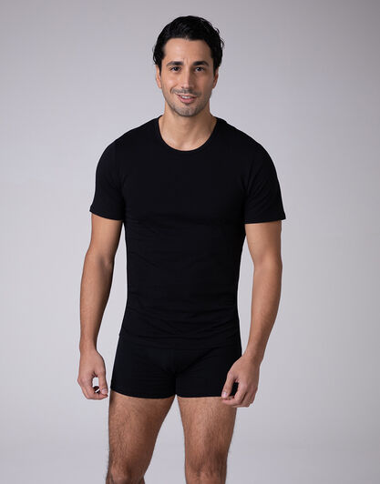 T-shirt girocollo Cool Sensation in Stretch Cotton, nero, , LOVABLE