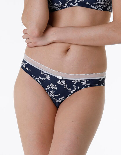 Brasiliano My Daily Comfort in microfibra, blu con stampa, , LOVABLE