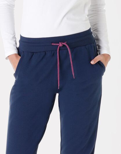 Jogger lungo donna in cotone, blu scuro , , LOVABLE
