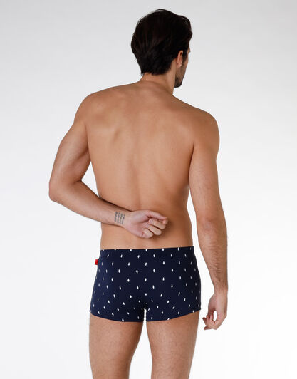 Boxer uomo in cotone modal, blu navy con stampa, , LOVABLE