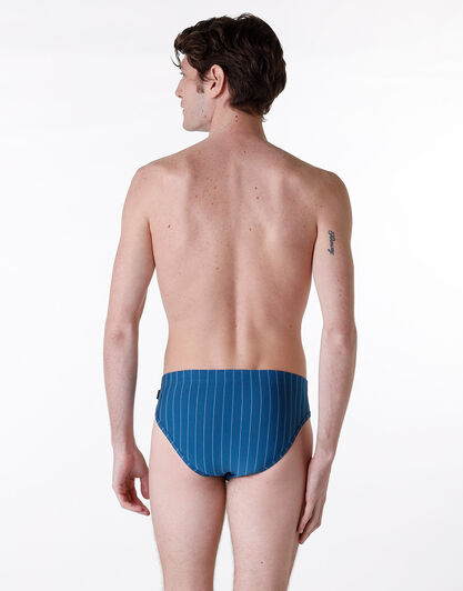 Slip Elegant Jacquard Micromodal, blu ottanio rigato, , LOVABLE